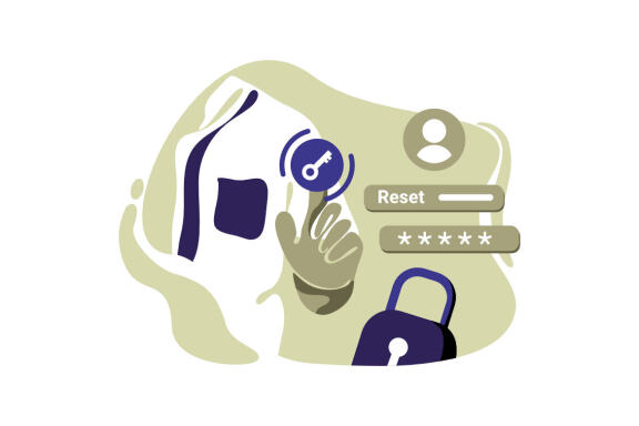 Forgot Fassword Icon Illustration vector for website mobile app