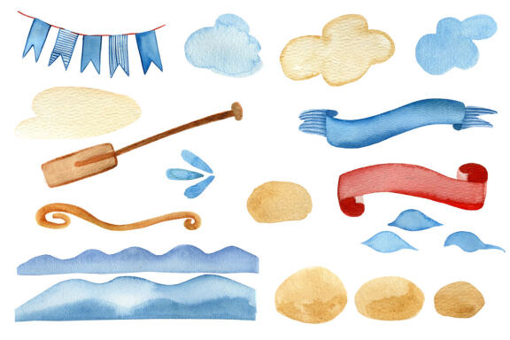 Large collection of underwater watercolors