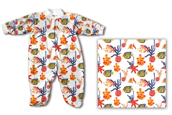 Large collection of underwater watercolors