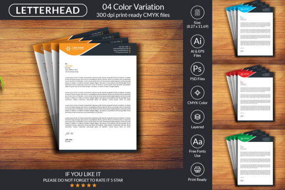 Corporate Letterhead Design Template