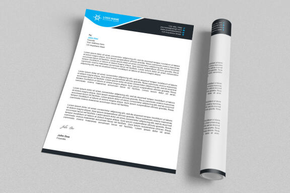 Corporate Letterhead Design Template