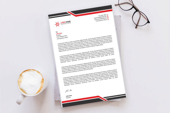 Minimal Letterhead Design Template