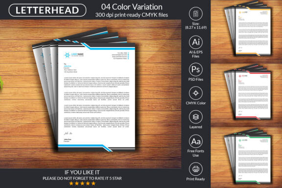 Minimal Letterhead Design Template