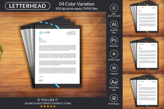 Minimal Letterhead Design Template