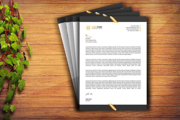 Minimal Letterhead Design Template