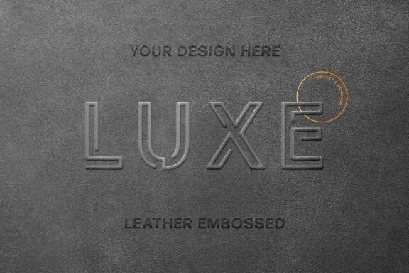 Leather Stamp Logo Mockup