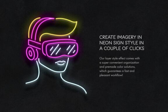Neon Sign Photoshop Effect