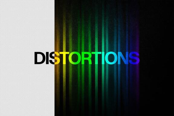 Color Distortion Text Effect