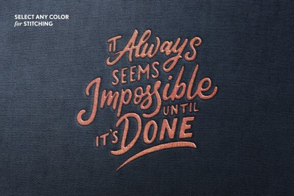 Stitching Embroidery Mockup