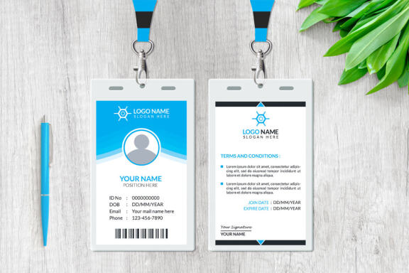 Modern ID Card Design - FREE Template
