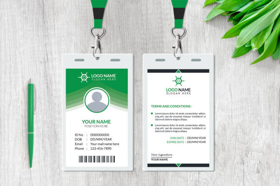 Modern ID Card Design - FREE Template