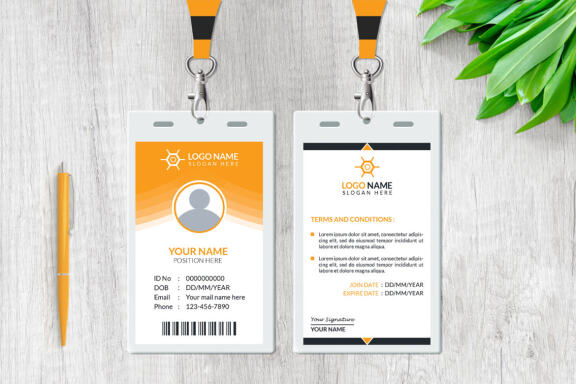 Modern ID Card Design - FREE Template