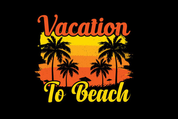 Vintage beach t shirt design