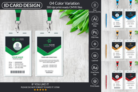  ID Card Design Template