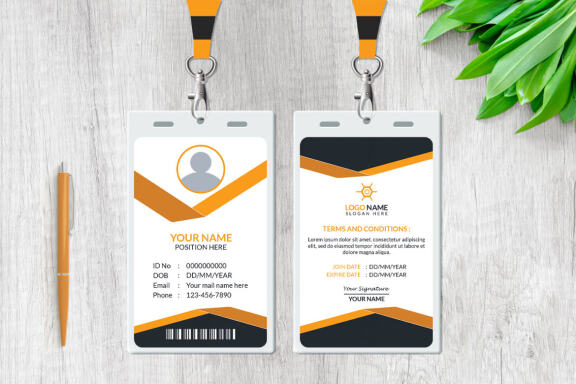 Modern ID Card Design Template