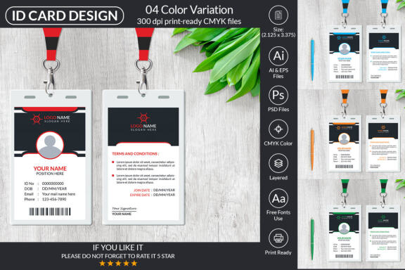 Corporate ID Card Design Template
