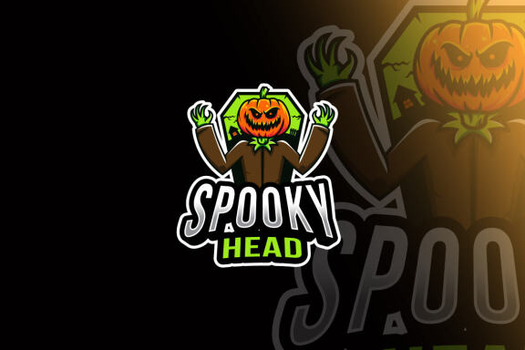Spooky Head Esport Logo Template