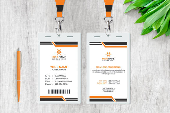 Minimal ID Card Design Template