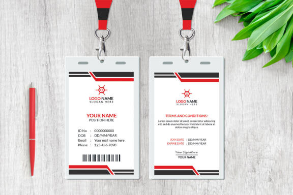 Minimal ID Card Design Template