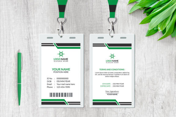 Minimal ID Card Design Template