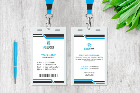 Minimal ID Card Design Template