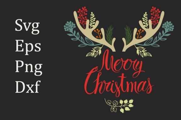 christmas antlers T shirt design