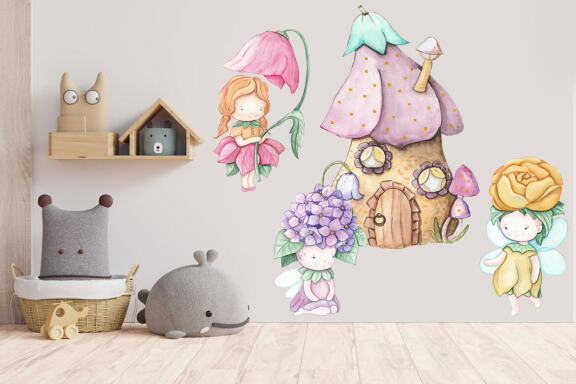 Floral Little Fairies Clipart