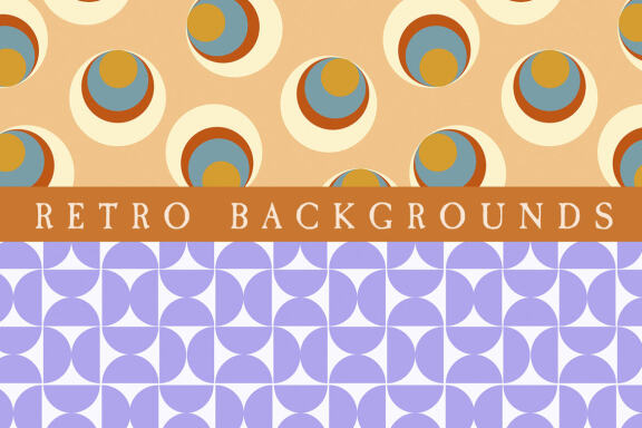 Retro Seamless Patterns 60s 70s 90s