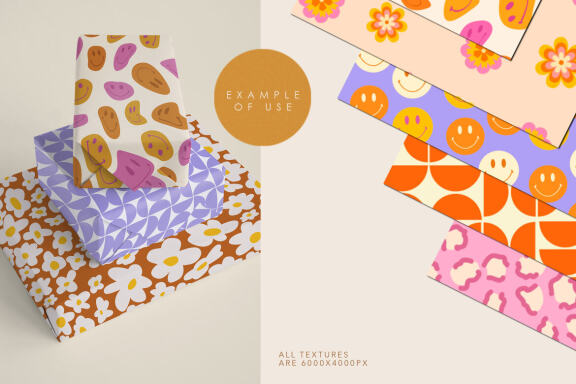 Retro Seamless Patterns 60s 70s 90s