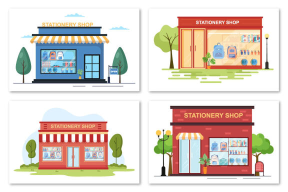 13 Stationery Set Illustration
