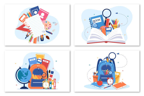 13 Stationery Set Illustration
