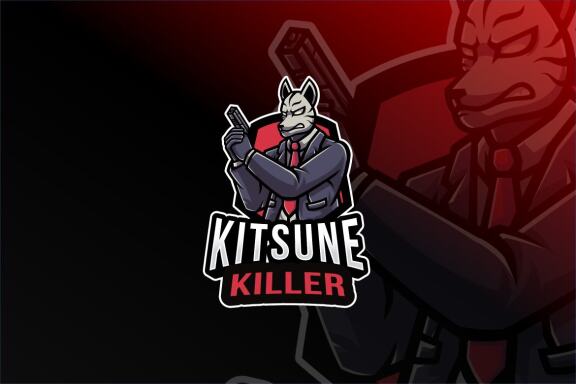 Kitsune Killer Logo Template