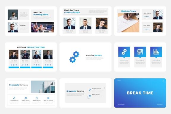 Grayscale - Multipurpose Business Google Slides Template