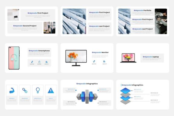 Grayscale - Multipurpose Business Google Slides Template