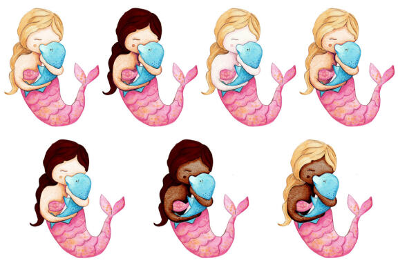 Undersea world. Mermaid scene creator