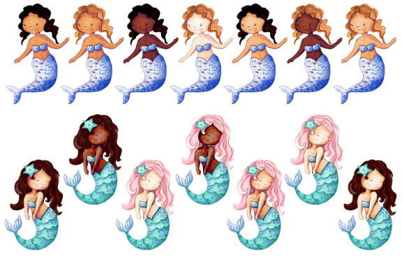Undersea world. Mermaid scene creator