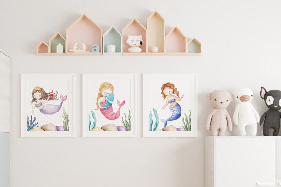 Undersea world. Mermaid scene creator