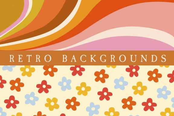 20 Groovy Boho Retro Textures