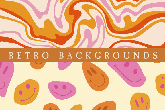 20 Groovy Boho Retro Textures