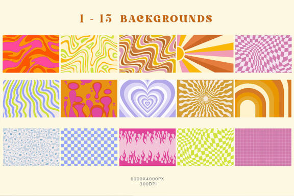 Hippie Retro Chess Backgrounds