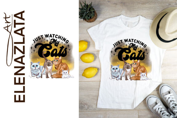 Cat clipart sublimation design