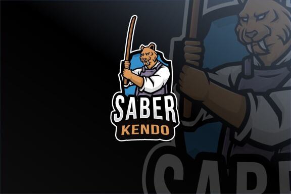 Saber Kendo Logo Template