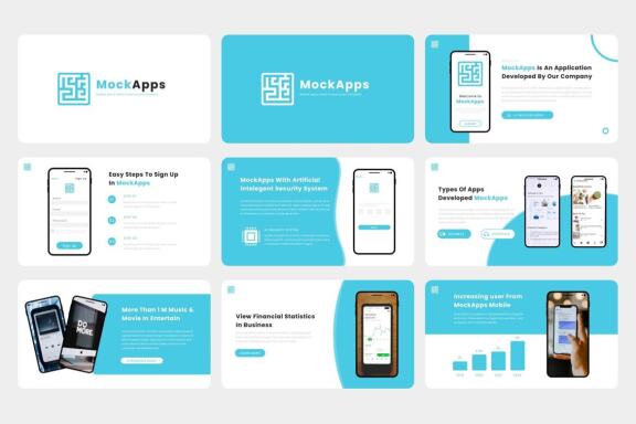 MockApps - FREE Mobile App & SAAS Keynote Template