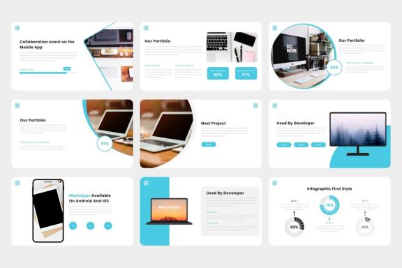 MockApps - FREE Mobile App & SAAS Keynote Template