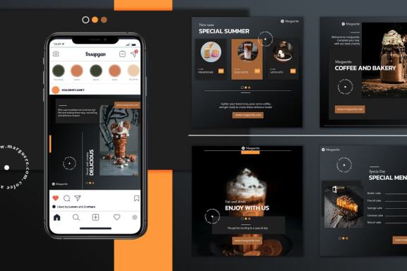MARGUERITE COFFEE AND BAKERY - instagram template post