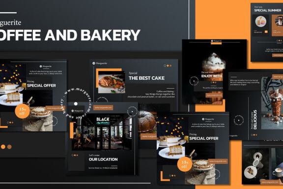 MARGUERITE COFFEE AND BAKERY - instagram template post