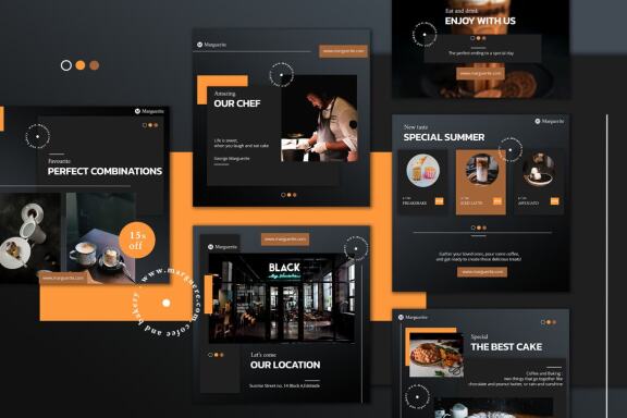 MARGUERITE COFFEE AND BAKERY - instagram template post