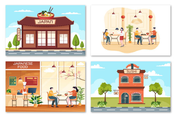 15 Japanese Food Illustration
