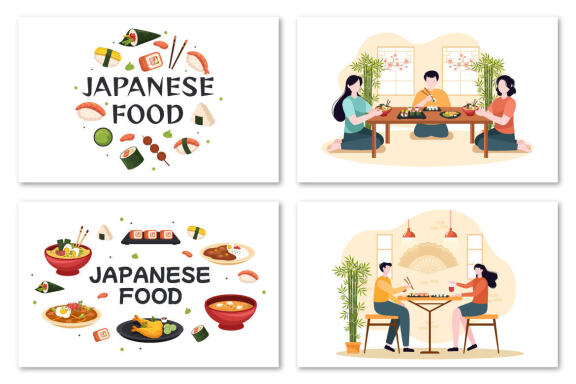 15 Japanese Food Illustration