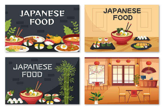 15 Japanese Food Illustration